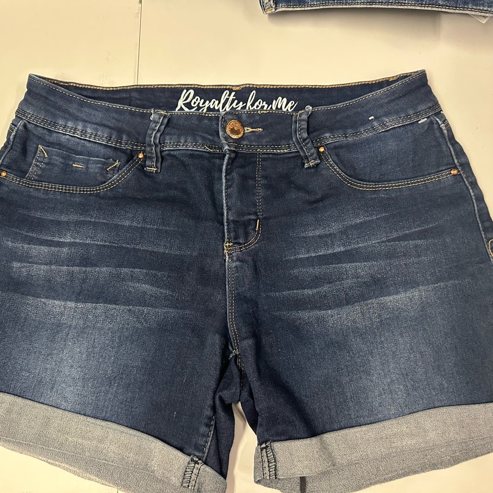Royalty For Me Dark Blue Jean Shorts